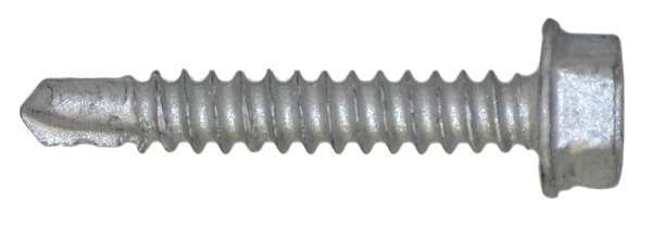 Self-Drilling Screw, #10 x 1 1/2 in, Climaseal Steel Hex Head External Hex Drive, 500 PK