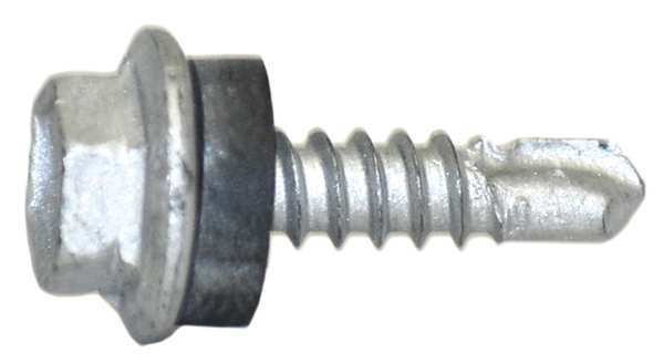 Self-Drilling Screw, #10 x 3/4 in, Climaseal Steel Hex Head Hex Drive, 500 PK