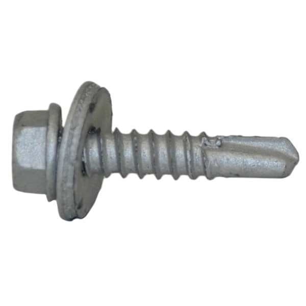 Self-Drilling Screw, #12 x 1 in, Climaseal Steel Hex Head External Hex Drive, 250 PK