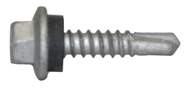 Self-Drilling Screw, #12 x 1 in, Climaseal Steel Hex Head External Hex Drive, 250 PK