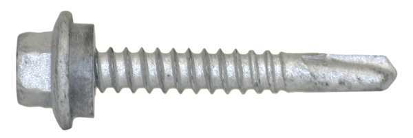 Self-Drilling Screw, #12 x 1 1/2 in, Climaseal Steel Hex Head External Hex Drive, 250 PK