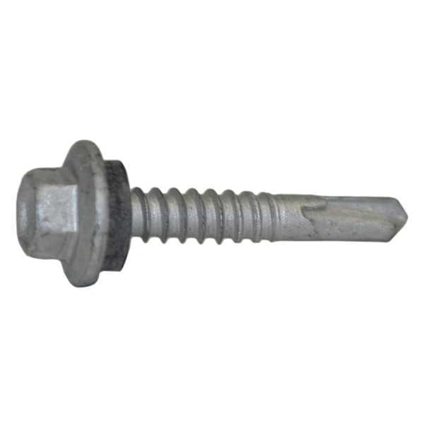 Self-Drilling Screw, #12 x 1-1/4 in, Climaseal Steel Hex Head Hex Drive, 250 PK