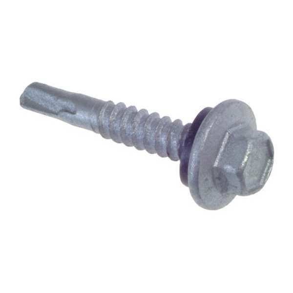 Self-Drilling Screw, #12 x 3/4 in, Climaseal Steel Hex Head External Hex Drive, 500 PK