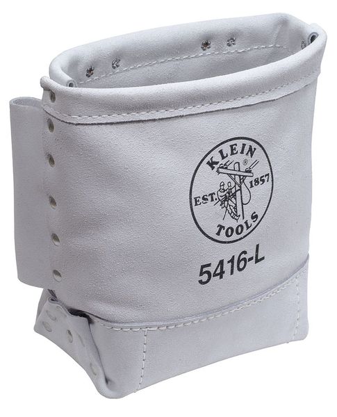 Tool Pouch, Leather, 1 Pockets, White, 9