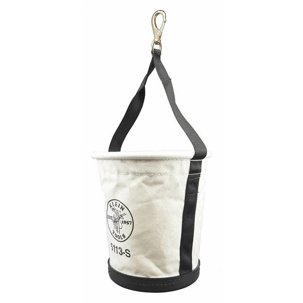 Tapered Wall Bucket, #6 Canvas, Off- White, 13