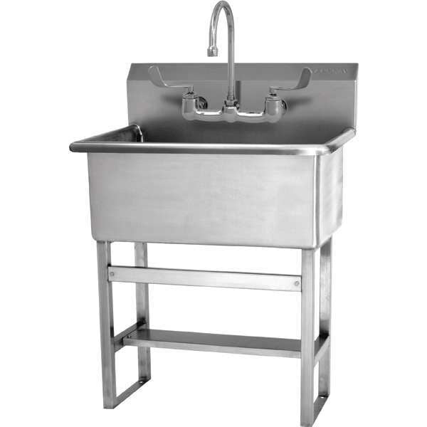 20 in W x 25 in L x 45 1/2 in H, Floor, Scrub Sink