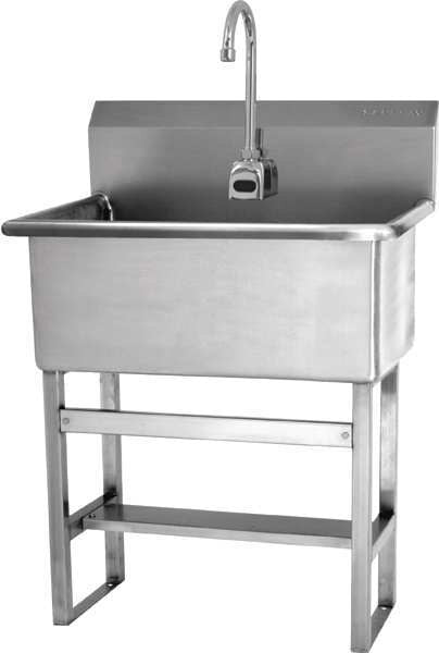 20 in W x 25 in L x 45 1/2 in H, Floor, Scrub Sink