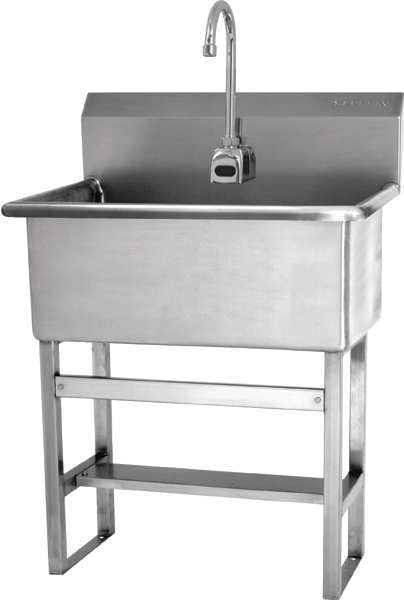 20 in W x 25 in L x 45 1/2 in H, Floor, Scrub Sink