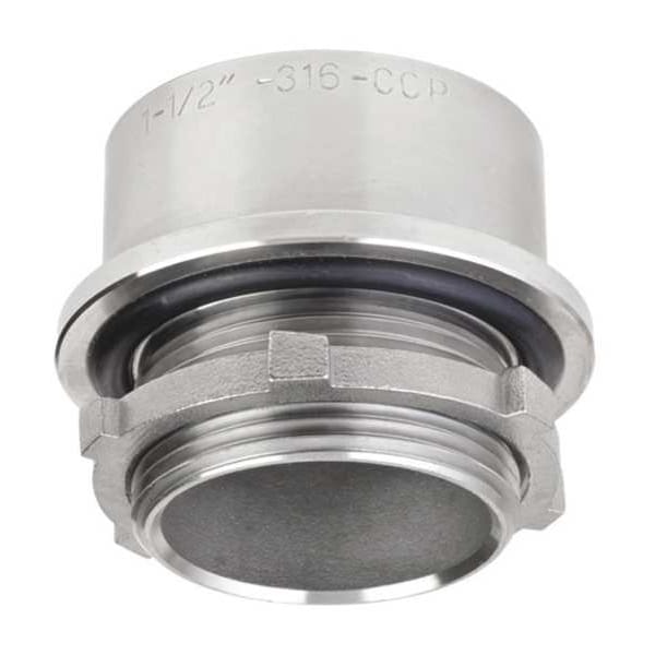 Hub, Threaded, 2in., 3-1/8in.L, 316 SS