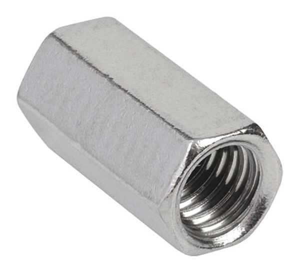 Rod Coupling, Thread, 1/4in, 3/4inL, 316 SS