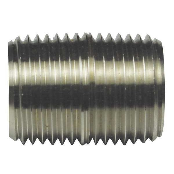 Rigid Nipple, 304 SS, 1-7/64in.L, 304 SS