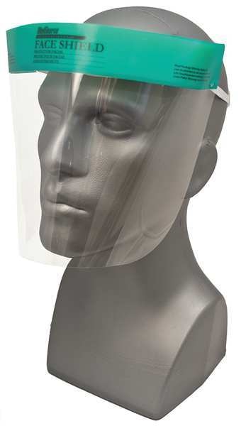 Face Shield, Polyester, Clr, 7-1/2inW, PK96