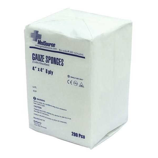 Gauze Pad, Non-Sterile, Cotton, White, PK2000