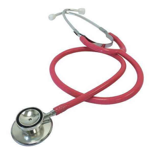 Stethoscope, Dual, 22 in. L, Pink, Polybag