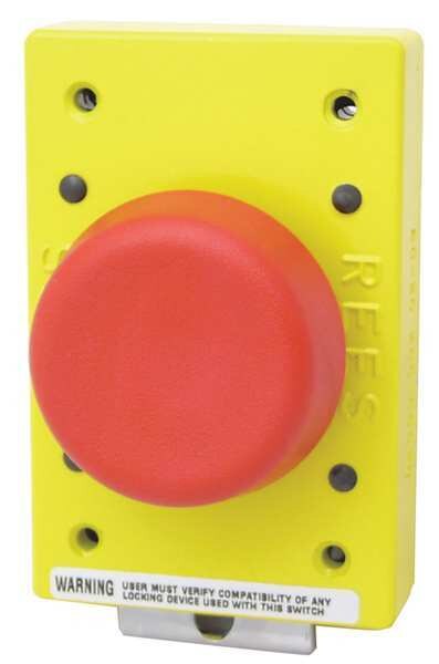Emergency Stop Push Button, 57 mm, 1NC/1NC, Red