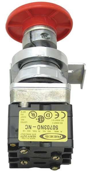 Emergency Stop Push Button, 30 mm, 2NO/2NC, Red