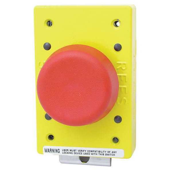Emergency Stop Push Button, 57 mm, 1NO/1NC, Red