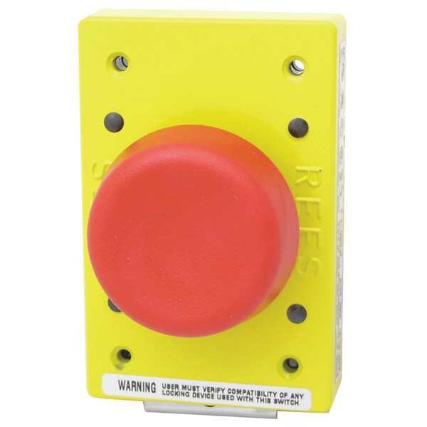 Emergency Stop Push Button, 57 mm, 1NO/1NC, Red