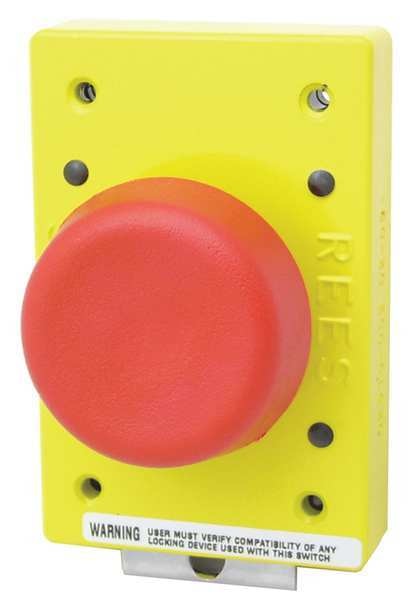 Emergency Stop Push Button, 57 mm, 1NO/1NC, Red