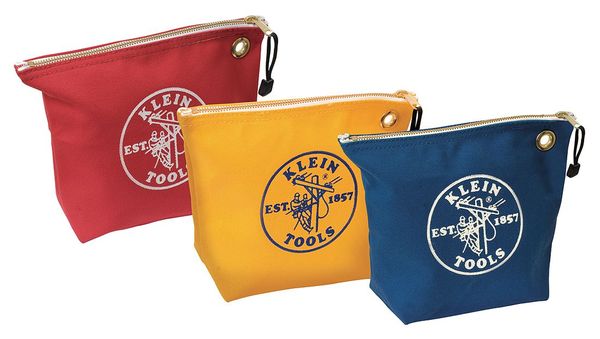 Tool Bag Set, #8 Canvas, 1 Pockets, Blue/Red/Yellow, 8
