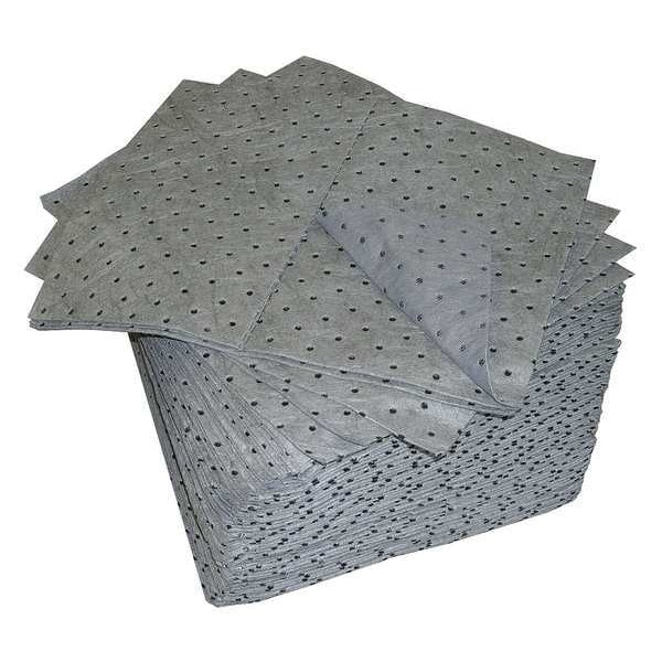 Sorbents, 27 gal. Universal Absorbed, Gray, Polypropylene, 100 PK