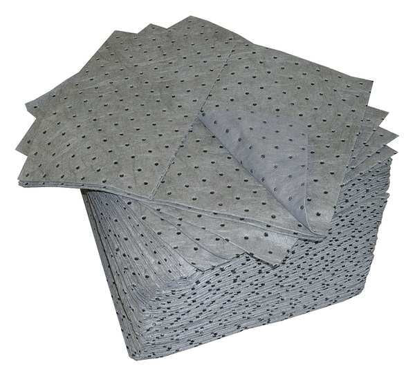 Sorbents, 13.5 gal. Universal Absorbed, Gray, Polypropylene, 100 PK