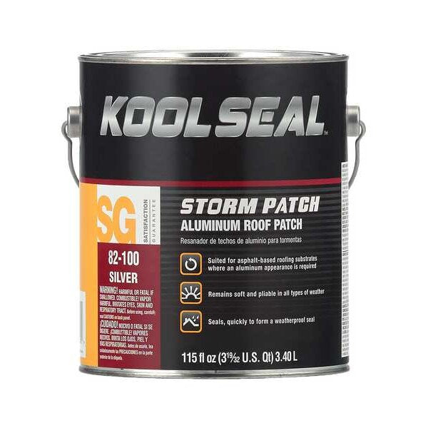 Roof Leak Repair, 1 gal, Can, Silver