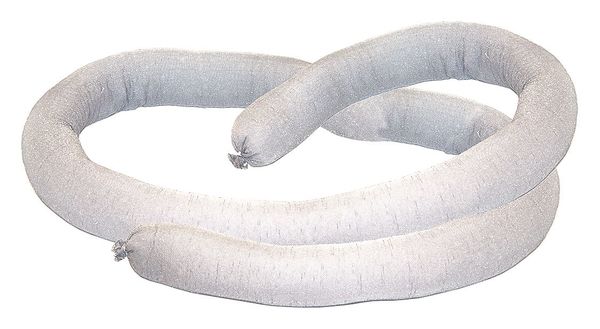 Sorbents, 10 gal. Oil Absorbed, White, Polypropylene, 4 PK