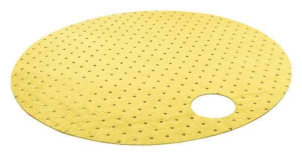 Sorbents, 4 gal/pk, 0.16 gal/pad, Universal Absorbed, Yellow, Polypropylene, 25 PK
