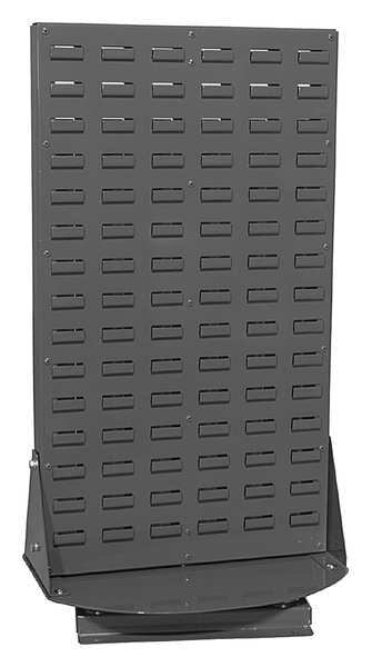 Steel Louvered Bench Rack, 16 in W x 18 in D x 32 in H, Gray