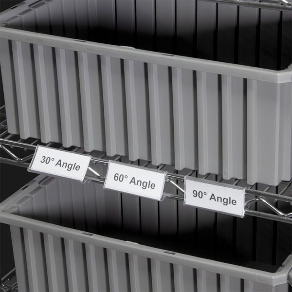 Clear Plastic Label Holder, 3 in L, 1 29/64 in W, 25 PK