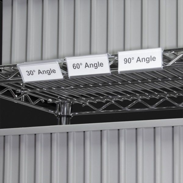 Clear Plastic Label Holder, 3 in L, 1 29/64 in W, 25 PK