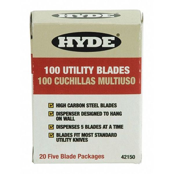Hd Utility Knife Blades, PK100