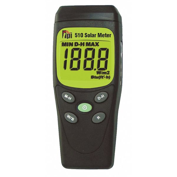 Solar Power Test Meter, LCD, 3 yr, Warr