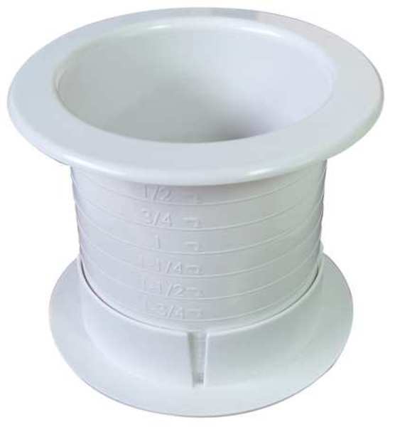 Dual Sided Grommet, Wht, 2.5In, PK25