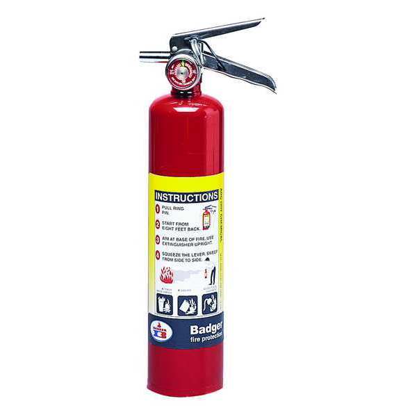 Fire Extinguisher, 1A:10B:C, Dry Chemical, 2.5 lb