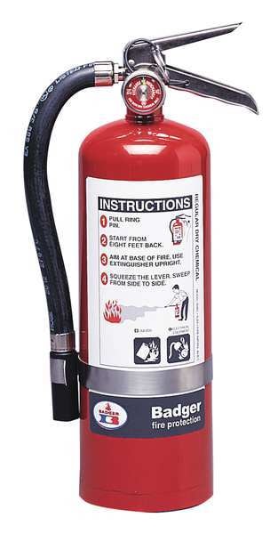 Fire Extinguisher, 40B:C, Dry Chemical, 5.5 lb