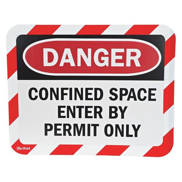 Sign Holder, Adhesive, Confined Space, PK2