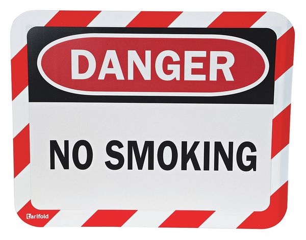 Sign Holder, Magntc, Danger No Smoking, PK2