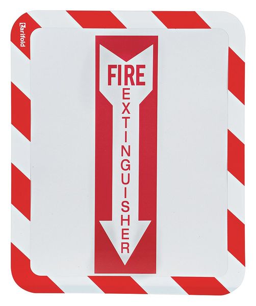 Sign Holder, Adhesv, Fire Extinguisher, PK2
