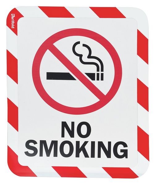 Sign Holder, Adhesive, No Smoking, PK2