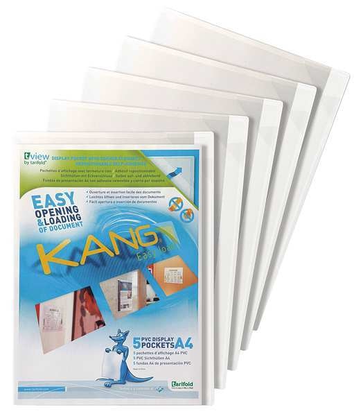 Sign Holder, 11-9/16 in. H, Adhesive, PK5