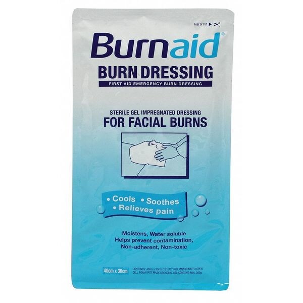 Burn Face Dressing, Sterile, White