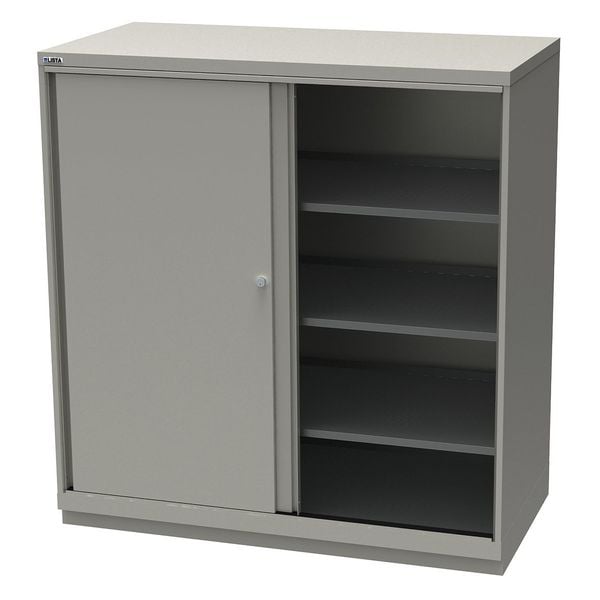 Steel Base Storage Cabinet, 56.34 in W, 57-1/8 in H, Stationary