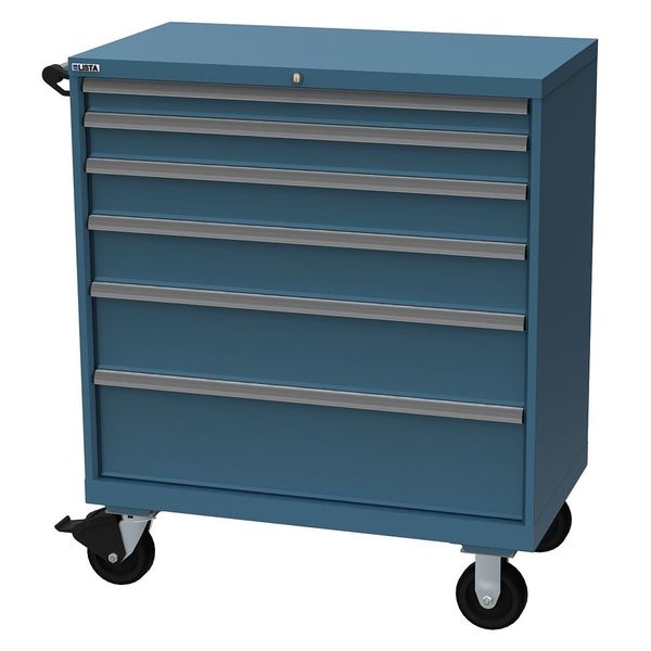 Modular Drawer Cabinet, 40 1/4 in W, 47 1/2 in H, 22 1/2 in D, Classic Blue