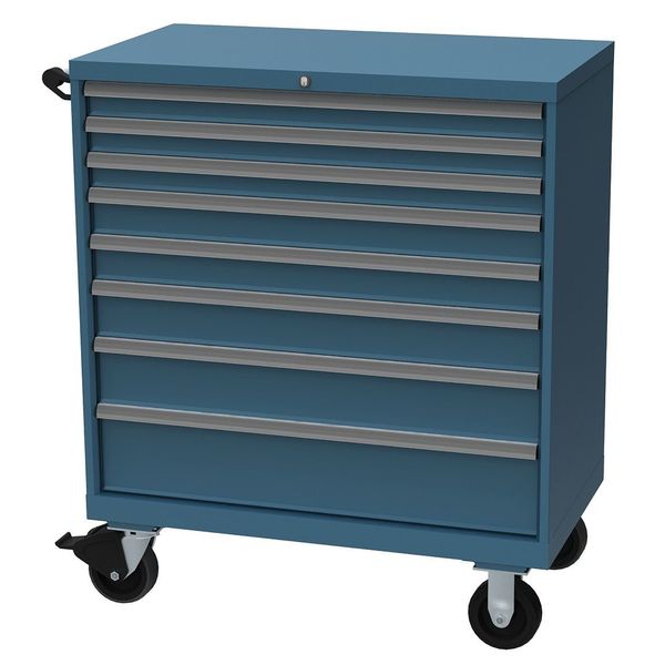 Modular Drawer Cabinet, 40 1/4 in W, 47 1/2 in H, 22 1/2 in D, Classic Blue