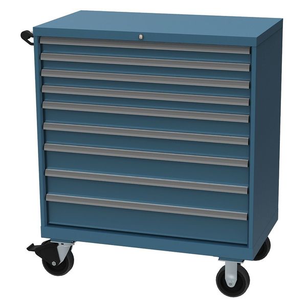 Modular Drawer Cabinet, 40 1/4 in W, 47 1/2 in H, 22 1/2 in D, Classic Blue