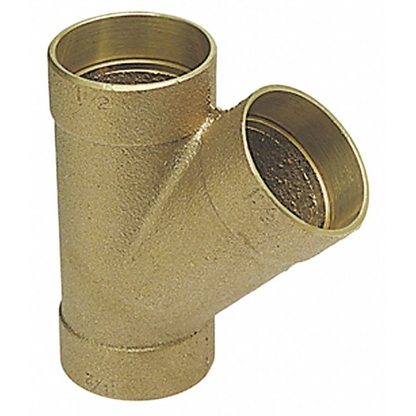DWV 45 Wye, Cast Bronze, C x C x C, 1-5/8