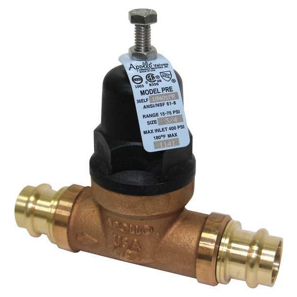 Water Pressure Reducing Valve, 1/2 In.