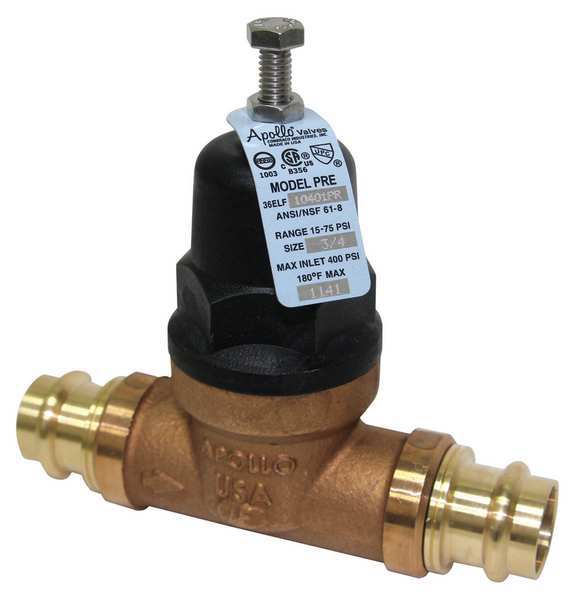 Water Pressure Reducing Valve, 3/4 In.